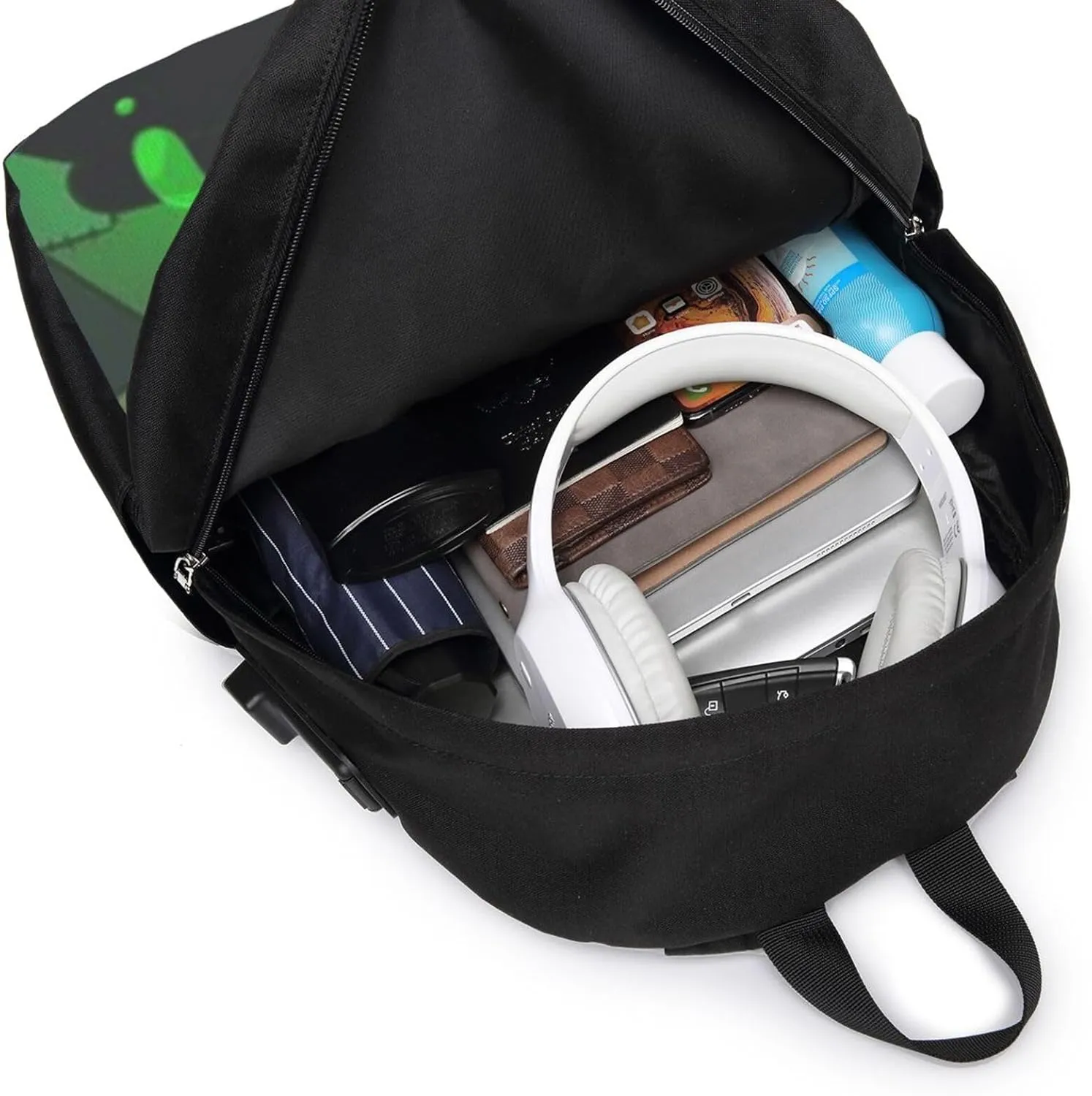 F-antasy Swamp Simple Large Capacity Backpack, The Whole Bag Is Stylish And Lightweight Black