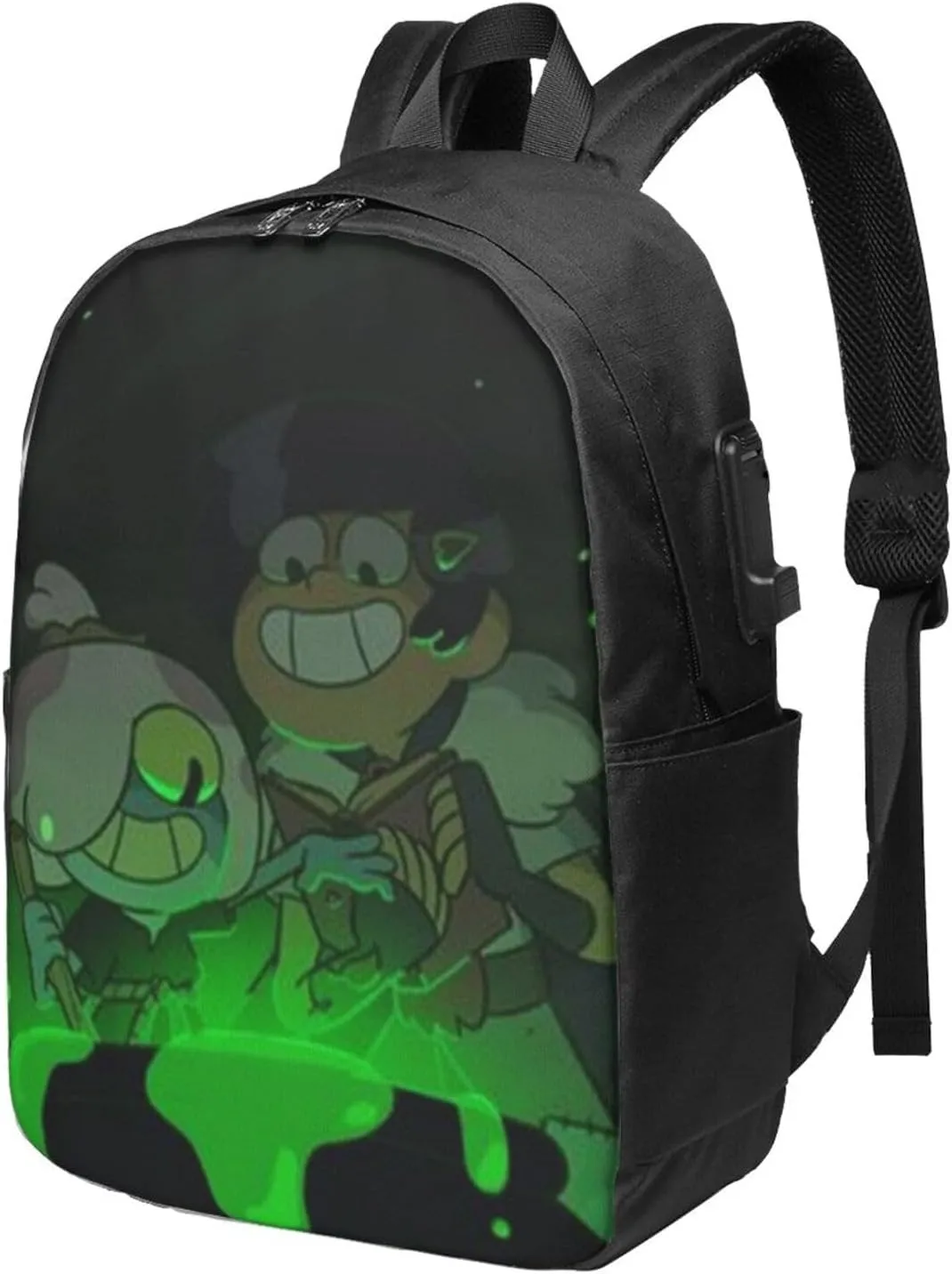 F-antasy Swamp Simple Large Capacity Backpack, The Whole Bag Is Stylish And Lightweight Black