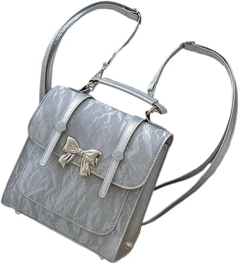Fashion Backpack Small Back Pack Simple Daypacks Travel Backpack with Bows Students School Bag for Woman Girls