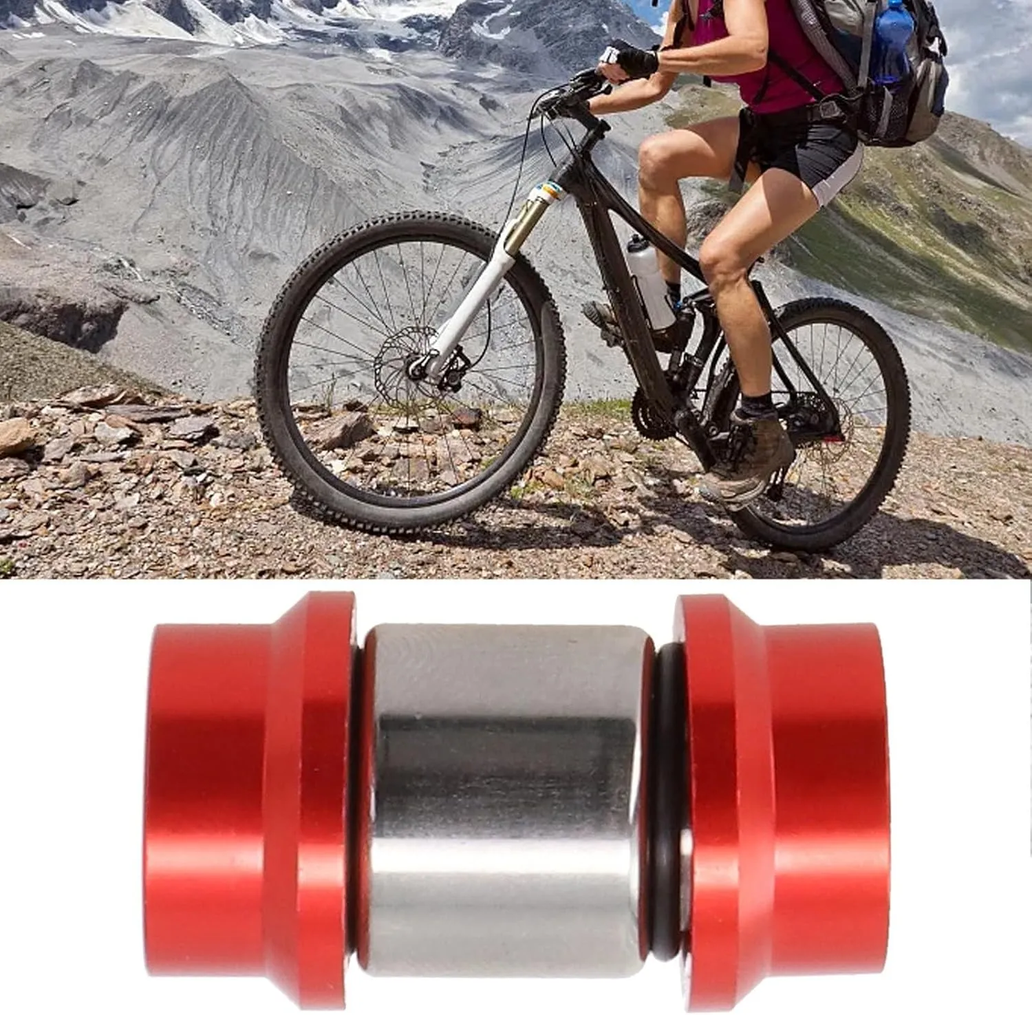 Feeshoppher Soft Tail Bicycle Rear Shock Absorber Bushing Rear Shock Absorber Pivot Needle Bearing Bicycle Rear Shock Replacement Turning Point Needle Roller Bearing(22mm)