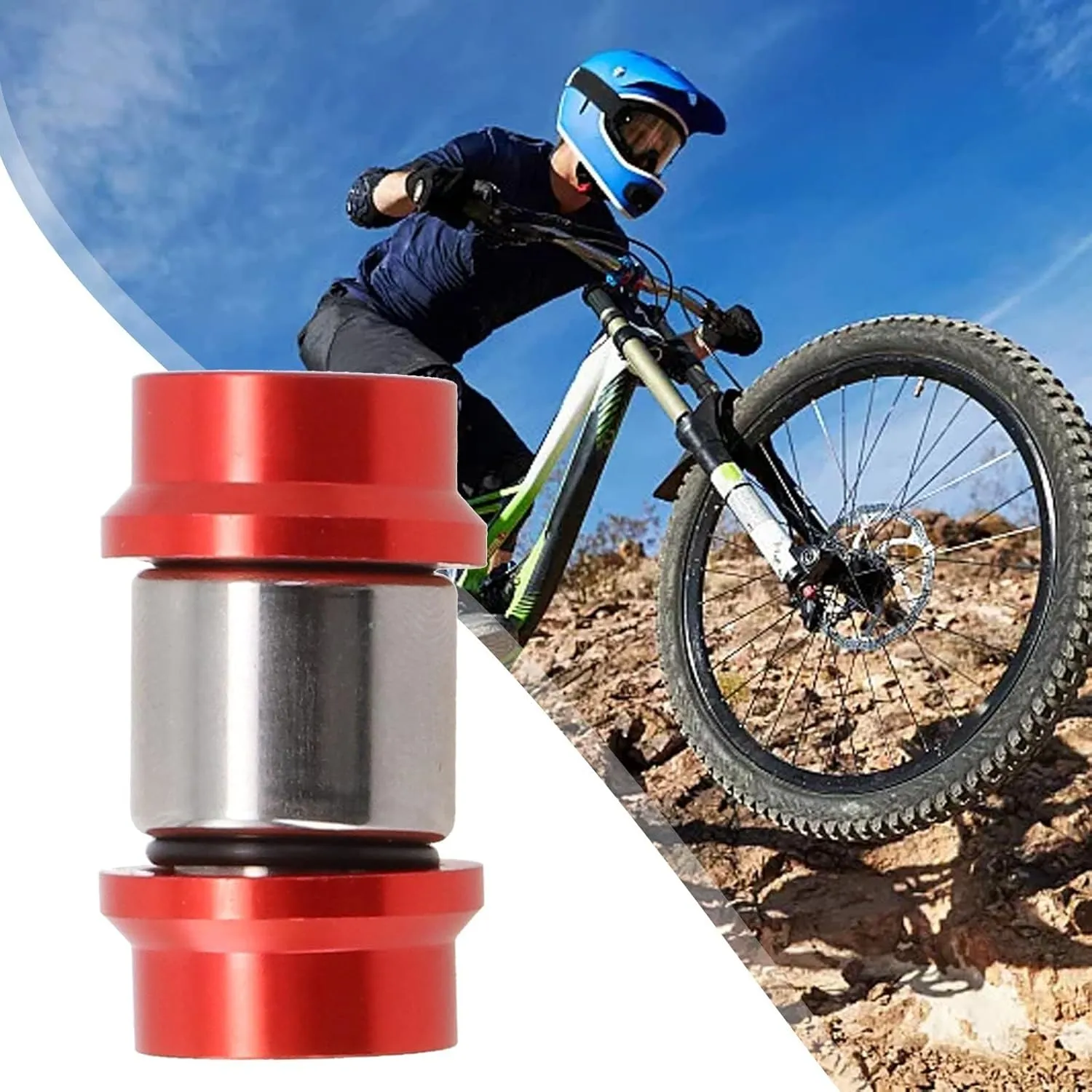 Feeshoppher Soft Tail Bicycle Rear Shock Absorber Bushing Rear Shock Absorber Pivot Needle Bearing Bicycle Rear Shock Replacement Turning Point Needle Roller Bearing(22mm)