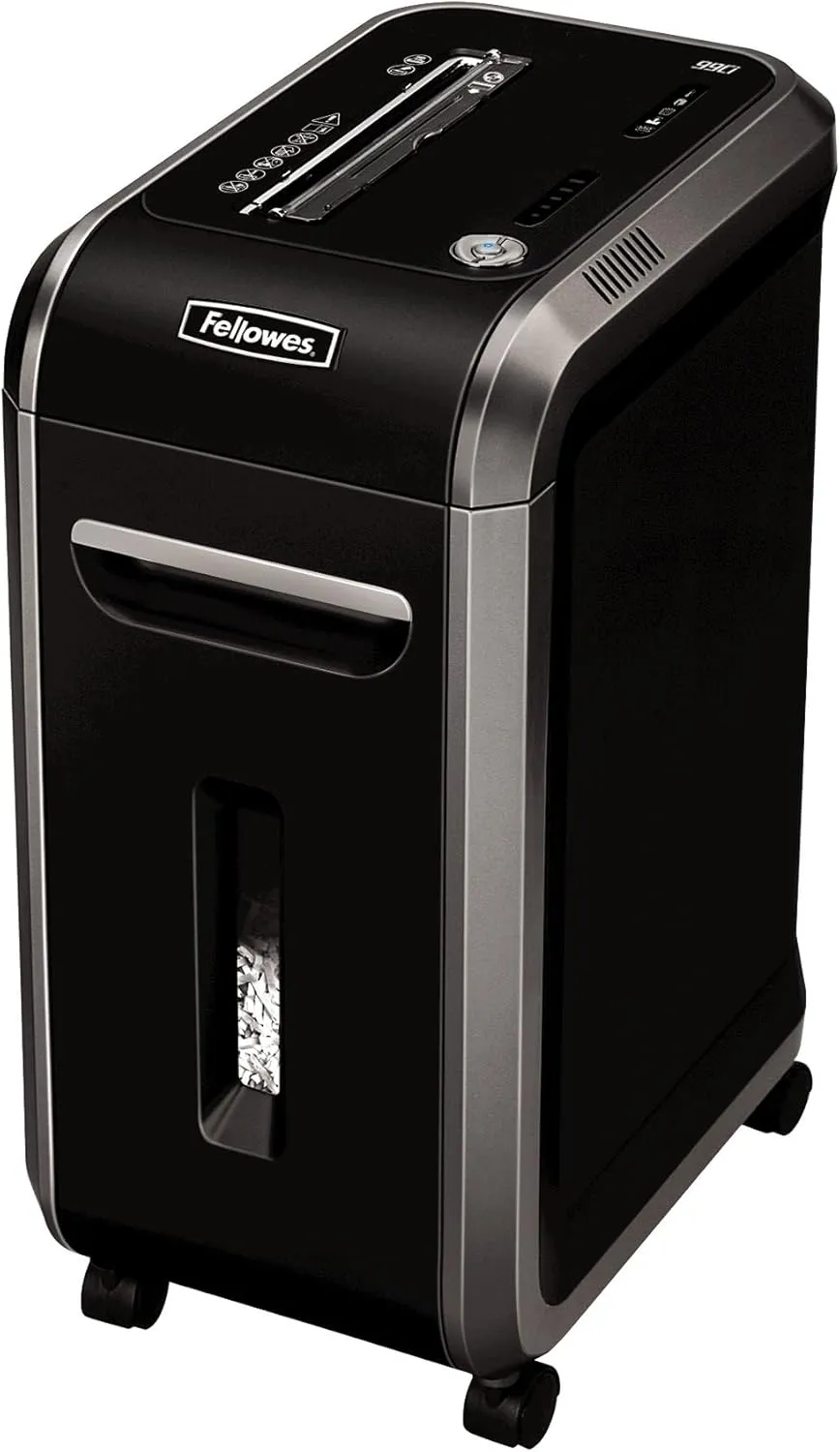 Fellowes Powershred 99Ci 18-Sheet 100% Jam-Proof Heavy Duty Crosscut Paper Shredder Machine for Office and Home, Black/Gray 3229904