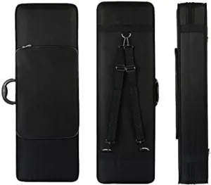 FINO 4/4 Full Size Violin Case Professional Oblong Violin Hard Case with Built-in Hygrometer,Super Lightweight Portable Carrying Bag Slip-On Cover with Backpack Straps,Black