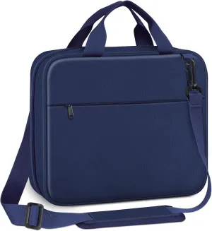 FINPAC Extra Large Bible Cover, Carrying Book Case Church Bag Bible Protective with Detachable Shoulder Strap & Zippered Pocket, Gift for Men Women, Navy Blue