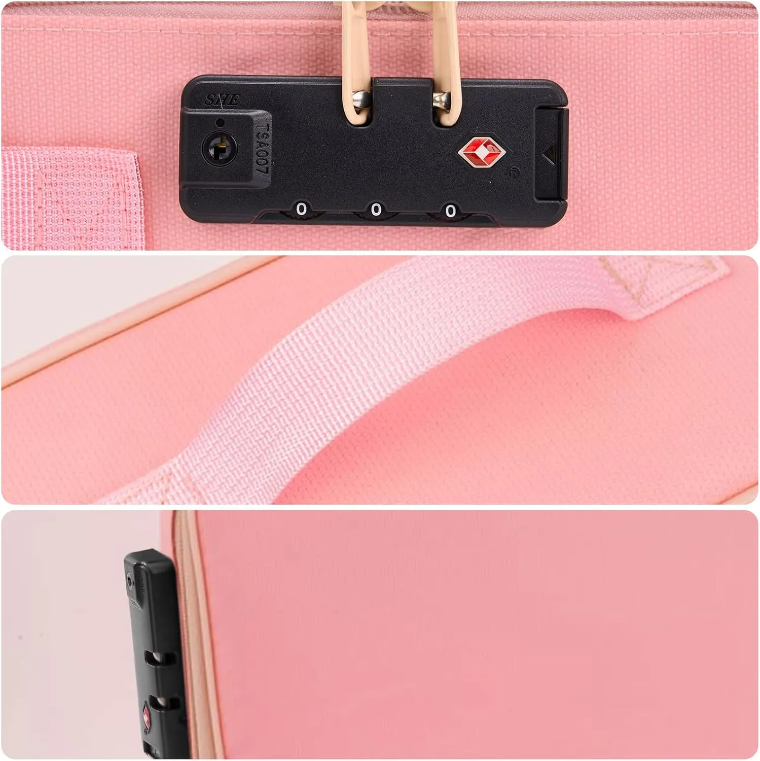 Fireproof Document Bag with Lock, Important Document Organizer Home Office Travel Safe Bag, 3 Layer Portable Filing Storage for Waterproof File Passport Certificates Legal Documents Pink