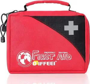 First Aid Bags Empty, Compact Trifold Emergency Medical bag for Camping Hiking Travel Car Home Office (BAG ONLY)