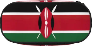 Flag of Kenya print Functional Stationery Pouch Portable Pencil Bags Pencil case, Lightweight Pencil Pouch