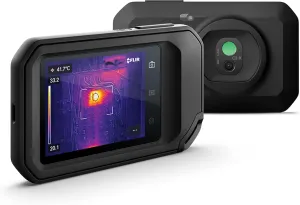 FLIR C3-X Compact Thermal Imaging Camera with WiFi: High Resolution Infrared Imager for Inspection, Electrical/Mechanical, Building, and HVAC Applications