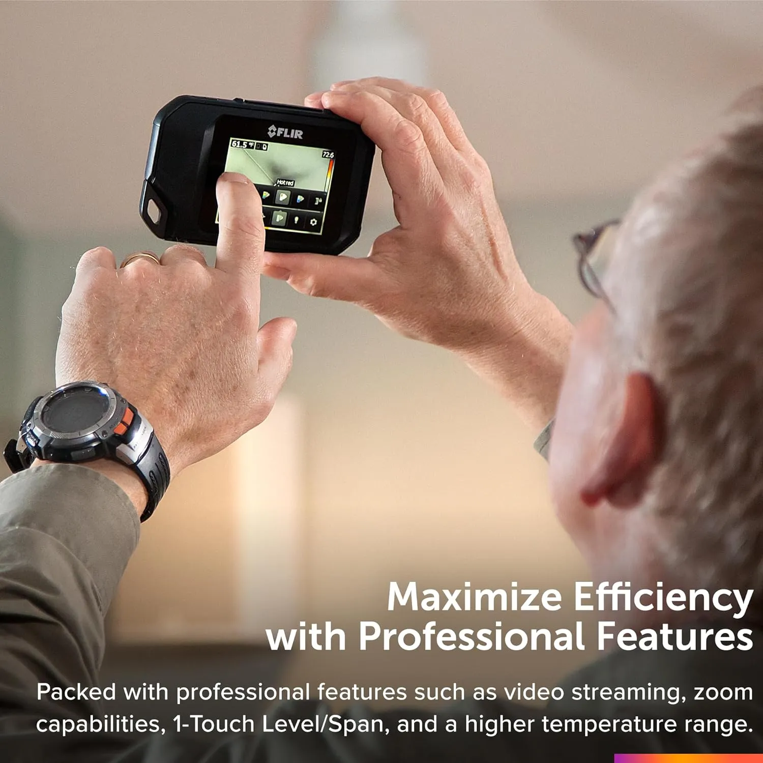 FLIR C5 Compact Thermal Imaging Camera with WiFi: High Resolution Infrared Imager for Inspection, Electrical/Mechanical, Building, and HVAC Applications