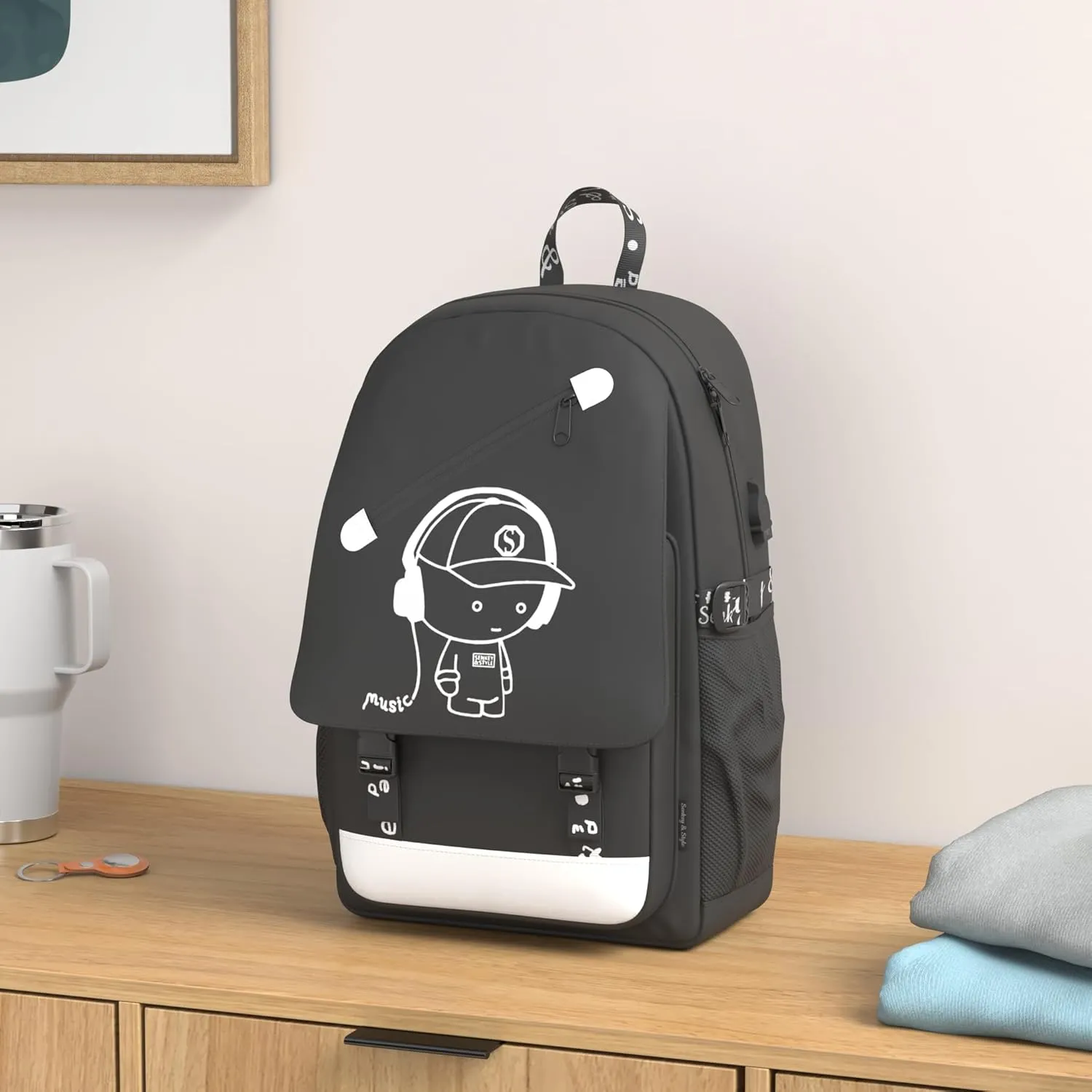 FLYMEI Backpack for School Boys Backpacks for Kids Anime Bookbag for Middle School Bags Waterproof Travel Back Pack