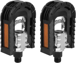 Folding Bike Road Bike Aluminum Mountain Bike Pedals, Bicycle Pedals, Black for Folding Bike for Mountain Bike