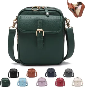 Forcipower Crossbody Bag, Anti-Theft Large Capacity Multifunctional Crossbody Bag, Adjustable Shoulder Strap with Card Slots