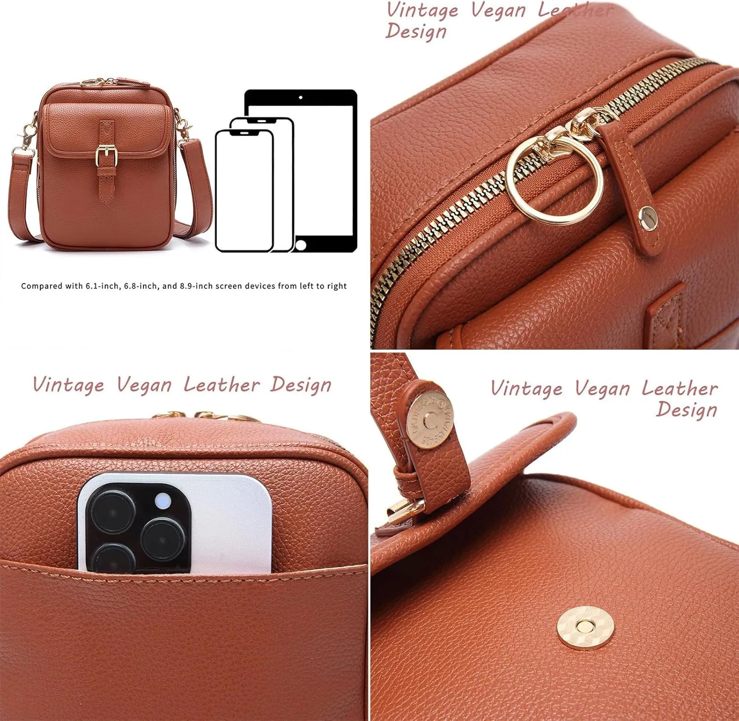 Forcipower Crossbody Bag, Anti-Theft Urvashi Crossbody Bag, Collaboraten1 Crossbody Leather Bag