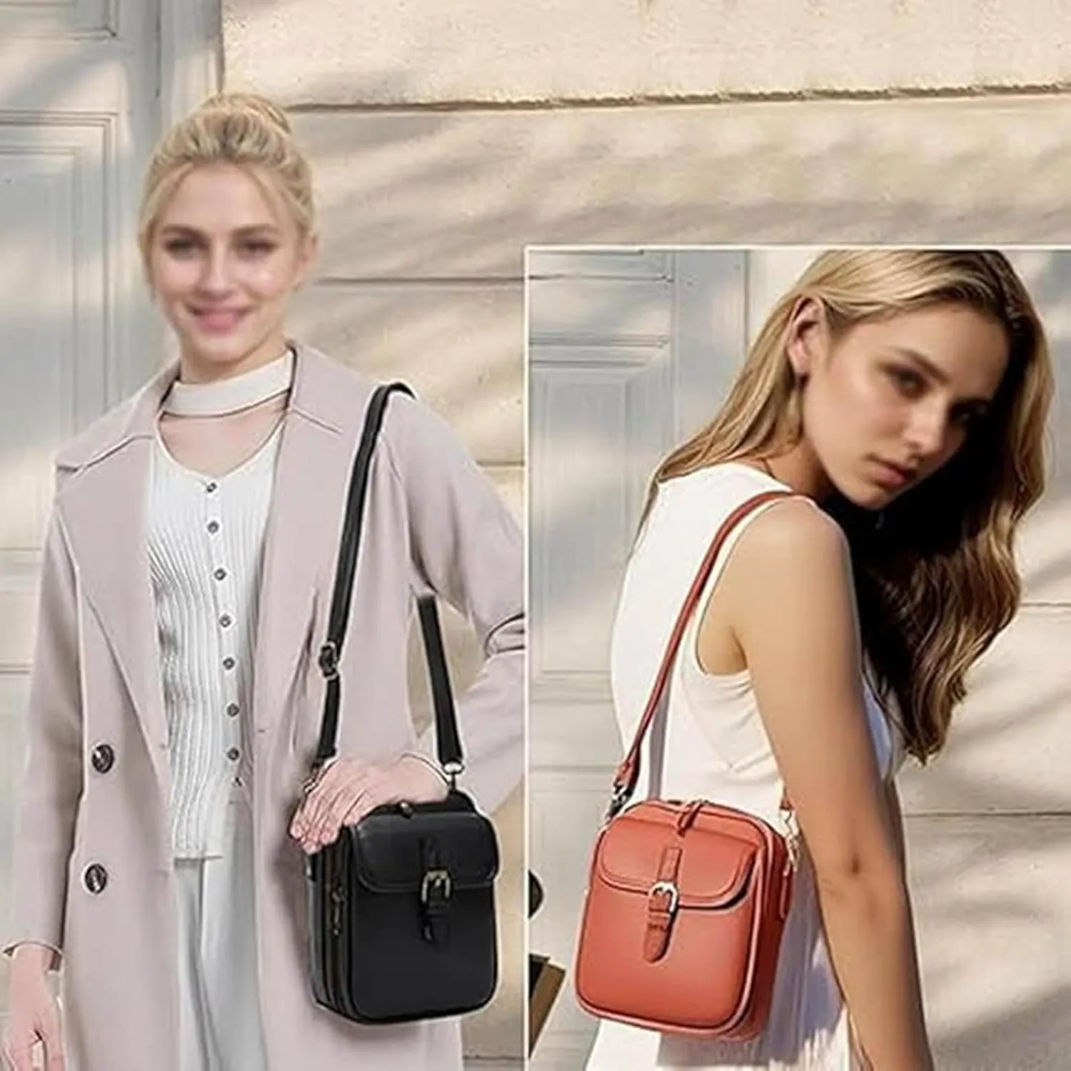 Forcipower Crossbody Bag, The Urvashi Crossbody Leather Bag with 10 Card Slots, Collaboraten1 Crossbody Leather Bag