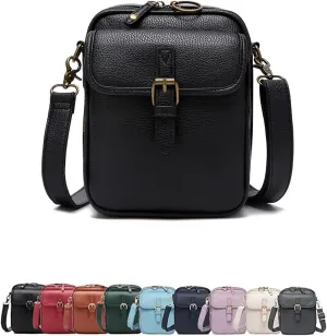 Forcipower Crossbody Bag,2025 New Upgraded Urvashi Crossbody Leather Bag,with Built in Wallet,Vintage Anti-Theft