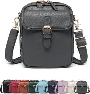 Forcipower Crossbody Bag,2025 New Upgraded Urvashi Crossbody Leather Bag,with Built in Wallet,Vintage Anti-Theft