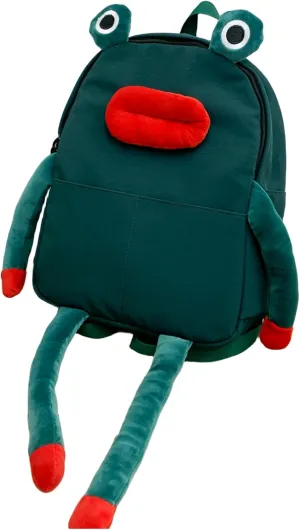 Frog Backpack Purse for Women - Student Frog Cartoon Bag Travel Daypack Casual Fashion Work Shopping Small Bag,Navy