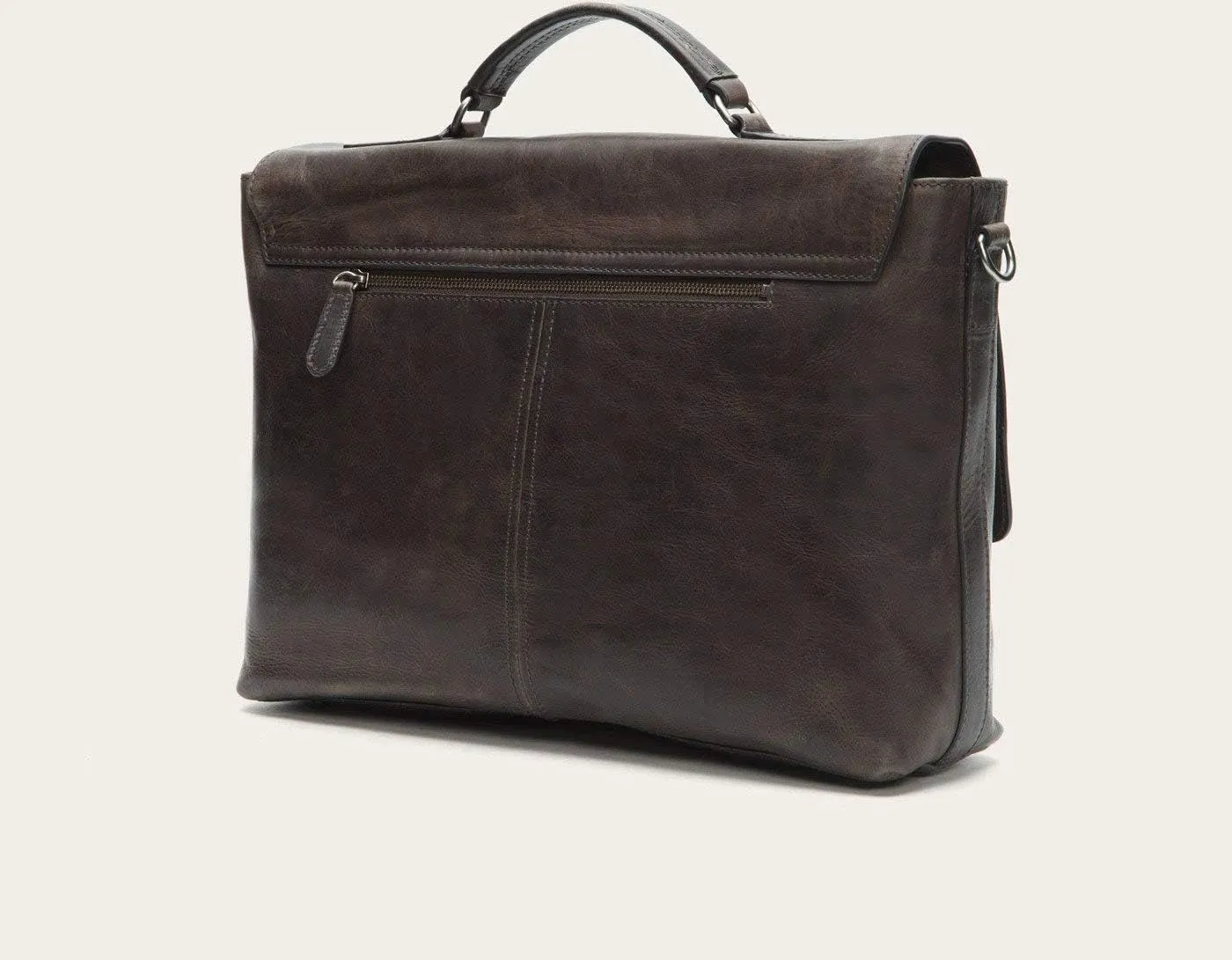 FRYE Men's Logan Top Handle Messenger Bag, Dark Brown, One Size