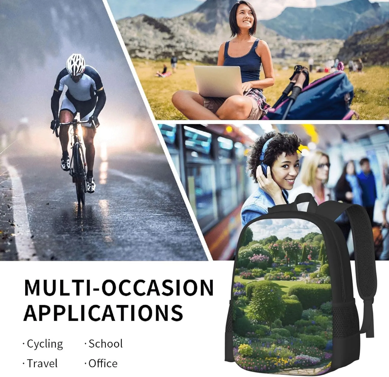 Full Of Plants Backpack Lightweight Simple Casual Backpack Shoulder Bags Large Capacity Laptop Backpack