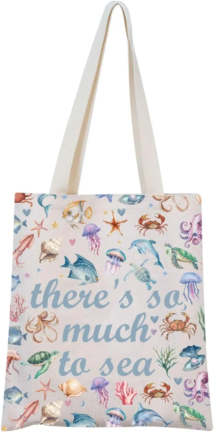 Funny Sea Gift Sea Animals Tote Bag Marine Biologist Gift Sea Animals Lover Gift Sea Animals Souvenir Gift