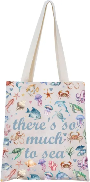 Funny Sea Gift Sea Animals Tote Bag Marine Biologist Gift Sea Animals Lover Gift Sea Animals Souvenir Gift