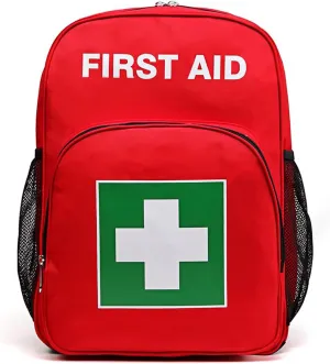 Gatycallaty First Aid Kit Waterproof Empty Emergency Backpack for Home Car Travel Camping Sports Office (Red)