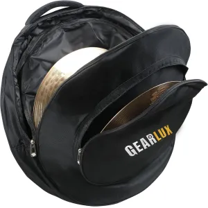 Gearlux 22-Inch Cymbal Bag for Crash, Hi-Hats, and Drum Cymbals - Black