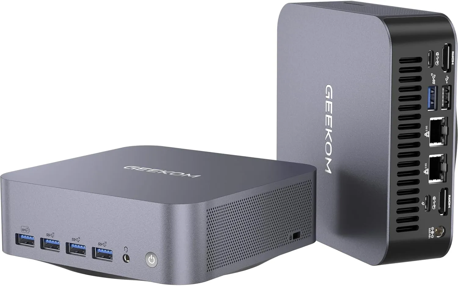 GEEKOM GT1 Mega AI Mini PC,14th Gen Intel Core Ultra U5-125H (14C/18T,Up to 4.5 GHz) 32GB DDR5 1TB M.2 NVMe PCIe SSD,Mini Desktop Computers Windows 11 Pro Support Dual 2.5G LAN/WiFi 7/BT 5.4/USB4.0/8K