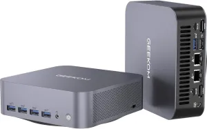GEEKOM GT1 Mega AI Mini PC,14th Gen Intel Core Ultra U5-125H (14C/18T,Up to 4.5 GHz) 32GB DDR5 1TB M.2 NVMe PCIe SSD,Mini Desktop Computers Windows 11 Pro Support Dual 2.5G LAN/WiFi 7/BT 5.4/USB4.0/8K