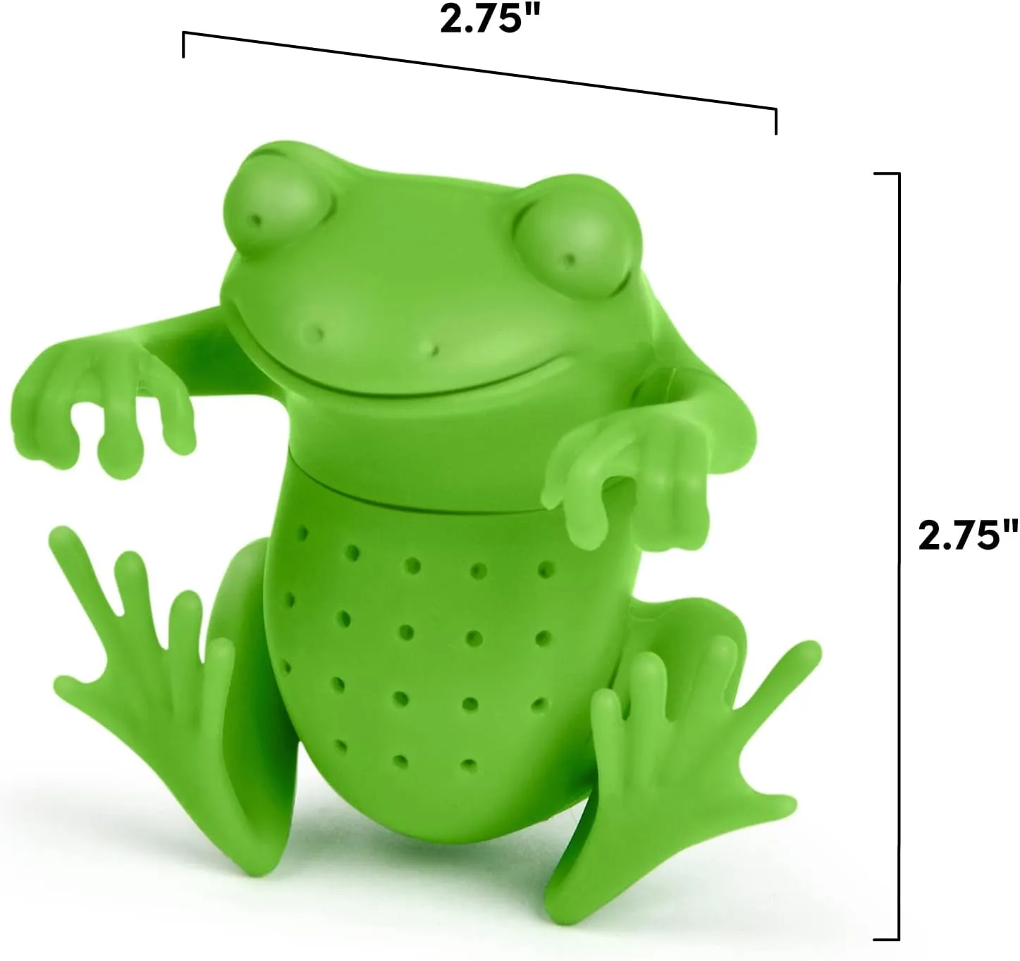 Genuine Fred, TEA FROG, Frog Reusable Silicone Tea Infuser, Green, Fun Gift for Tea Lovers, Clever Kitchen Gadget