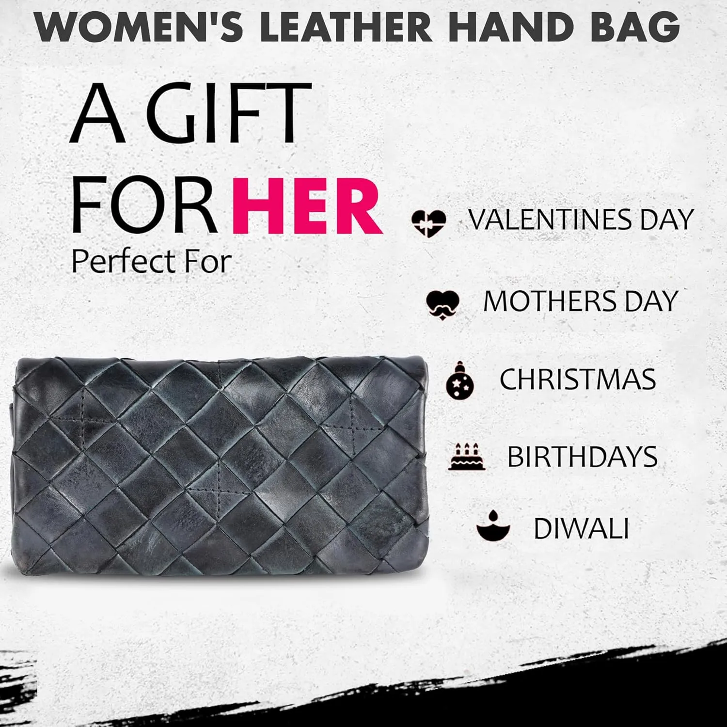 Genuine Leather Wallets for Women, Small Wallet for Ladies Zipper Coin Purse Credit Card Holder with Strap (VL-167-GREY)
