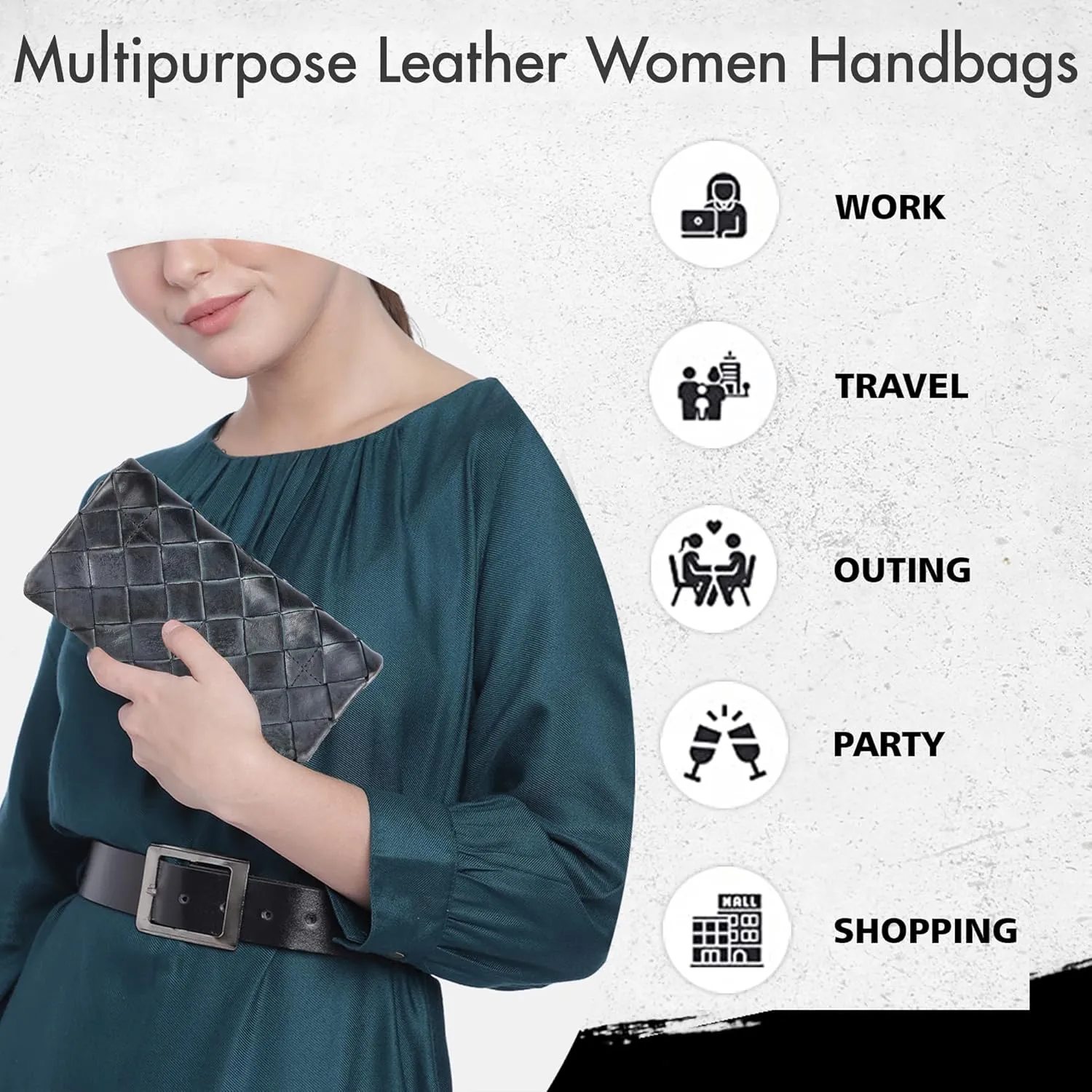 Genuine Leather Wallets for Women, Small Wallet for Ladies Zipper Coin Purse Credit Card Holder with Strap (VL-167-GREY)
