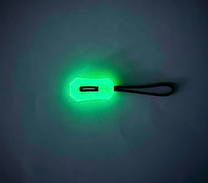 Ghost Glow Zipper Pull Tabs, Heavy Duty Tactical Glow in The Dark Replacement Set of 4 in 1 Pack