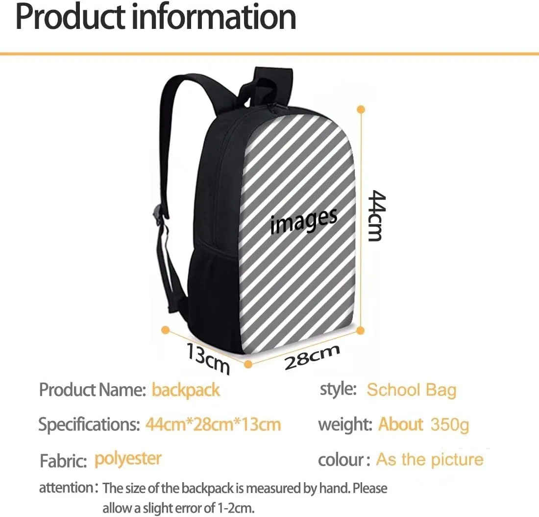 GIFTPUZZ Blue Sky Giraffe Print Backpack Kids School Bag for Boys Girls Elementary School Students Bookbag Preschool Children Lightweight Large 17" Rucksack Travel Fashion Shoulder Bag Knapsack