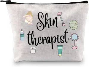 GJTIM Skin Therapist Gift Skin Care Technician Esthetician Zipper Pouch Therapist Appreciation Gift for Dermatologist