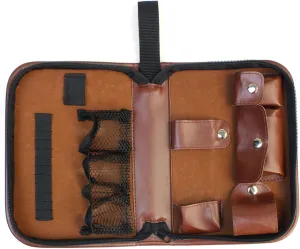 Golf Tool Bag, Multi-Functional Large Capacity Leather Organizer, Outdoor Portable Accessory Bag, Easy to Carry, Brown, (Accessories Not Included)