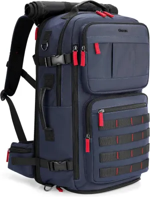 Gonex Travel Backpack, Large Carry-On Nylon Duffle Bag, 3-in-1 Convertible Laptop Bag for Men & Women, Durable for Work & Weekend Travel (Blue)