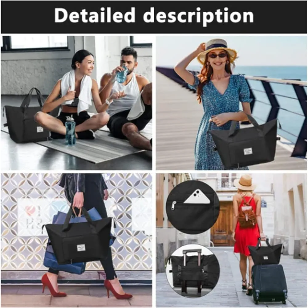 Gpmsign Travel Bag, High-Capacity Double-Layer Wet Separation Travelling Bag, Double Layer Wet Separation Travel Bag (Cherry Blossom Powder)