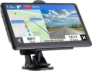 GPS Navigation for Car （7 Inch） ，USA Edition 2025 (Free Lifetime Updates) Turn-by-Turn Voice and Lane Guidance, Speed and Red Light Warning