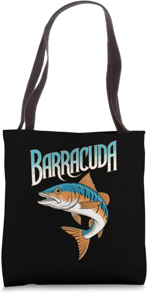 Great Barracuda Cuda Fishing Wildlife Saltwater Fish Art Tote Bag