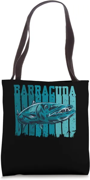 Great Barracuda Cuda Fishing Wildlife Saltwater Fish Art Tote Bag