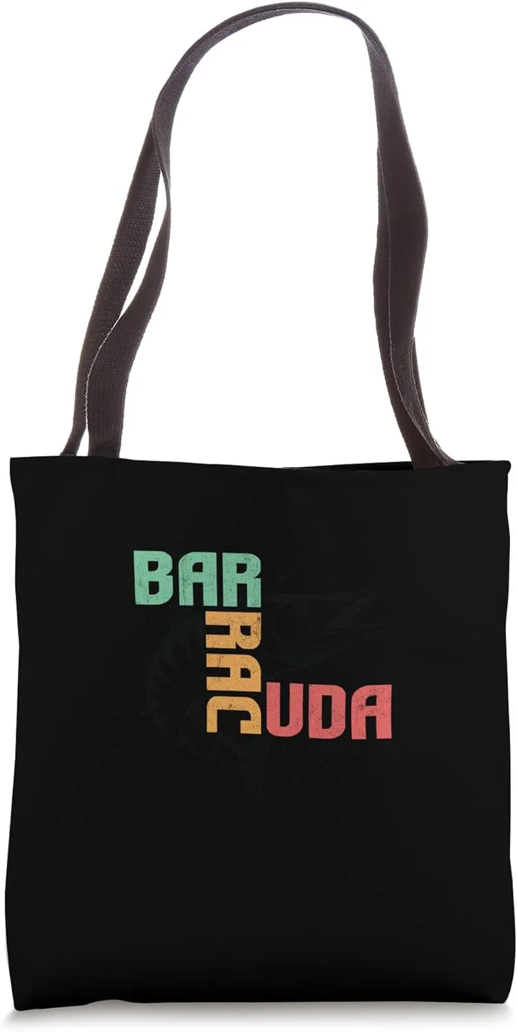 Great Barracuda Cuda Fishing Wildlife Saltwater Fish Art Tote Bag