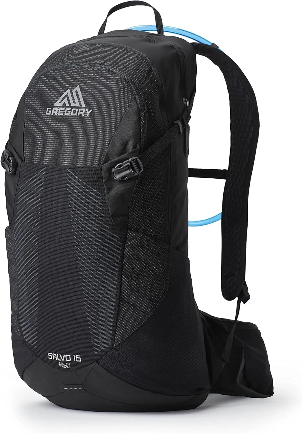 Gregory Salvo 16L H2O Unisex Day Hiking/Backpacking Hydration/Mountain Biking Backpack, 3L Water Reservoir/Bladder Included, One Size Fits All, Ozone Black