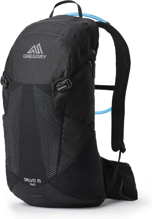 Gregory Salvo 16L H2O Unisex Day Hiking/Backpacking Hydration/Mountain Biking Backpack, 3L Water Reservoir/Bladder Included, One Size Fits All, Ozone Black