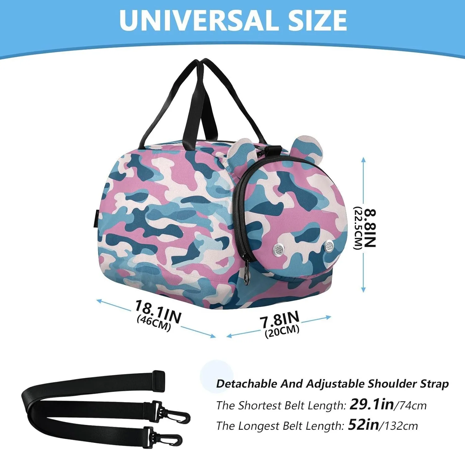 GuoChe Mini Crossbody Bags with Shoes Compartment Practical Small Shoulder Bags for For Hiking Traveling