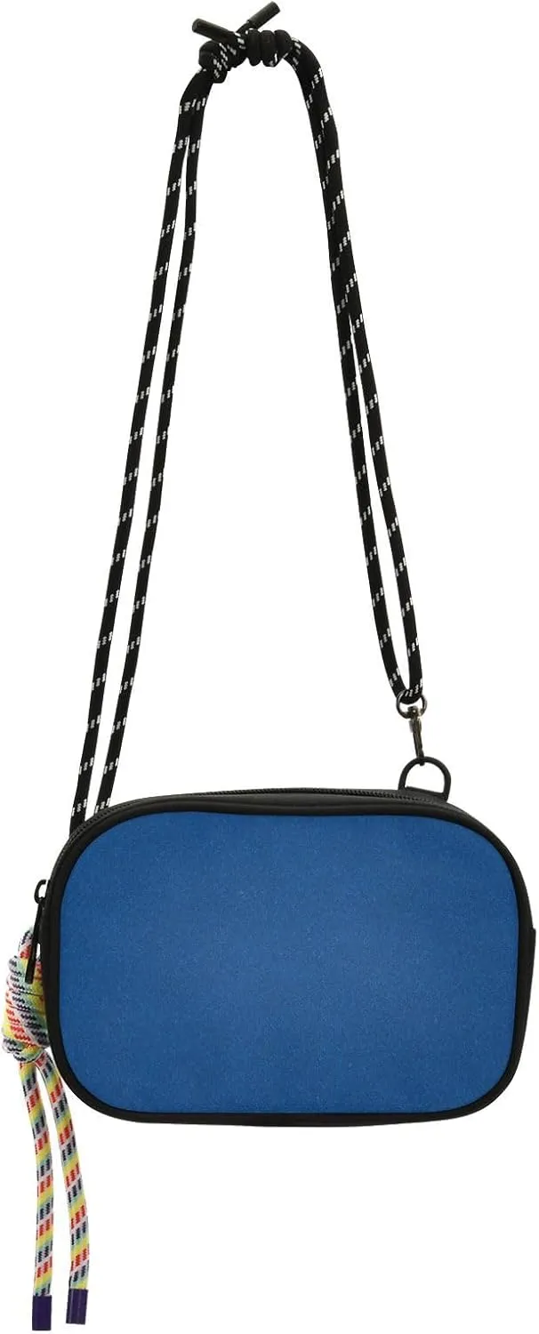 GuoChe Practical with Adjustable Strap Black Handbag Walk dog Texture Cardboard Dark Blue Side Purse