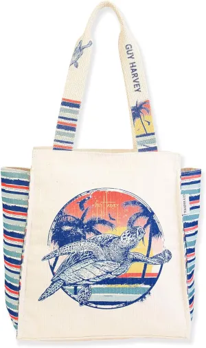 Guy Harvey Hawksbill Sea Turtle Shoulder Tote Bag