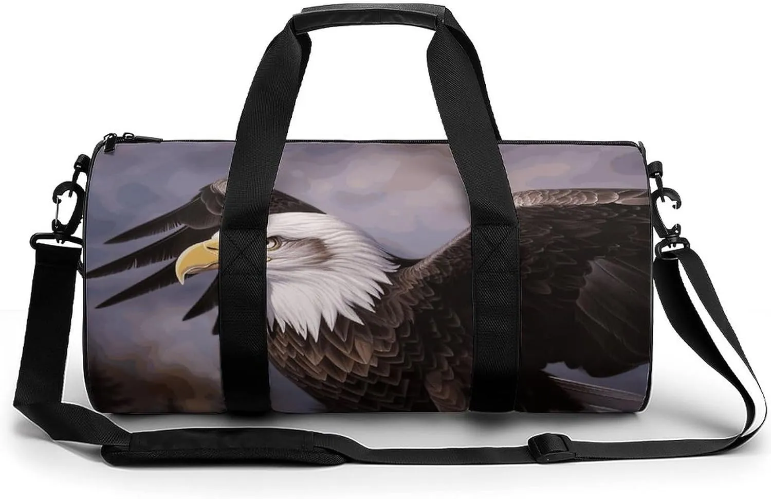 Gym Bag for Men Women Bald Eagle Duffel Bag Overnight Bag with Compartment Gym Sackpac