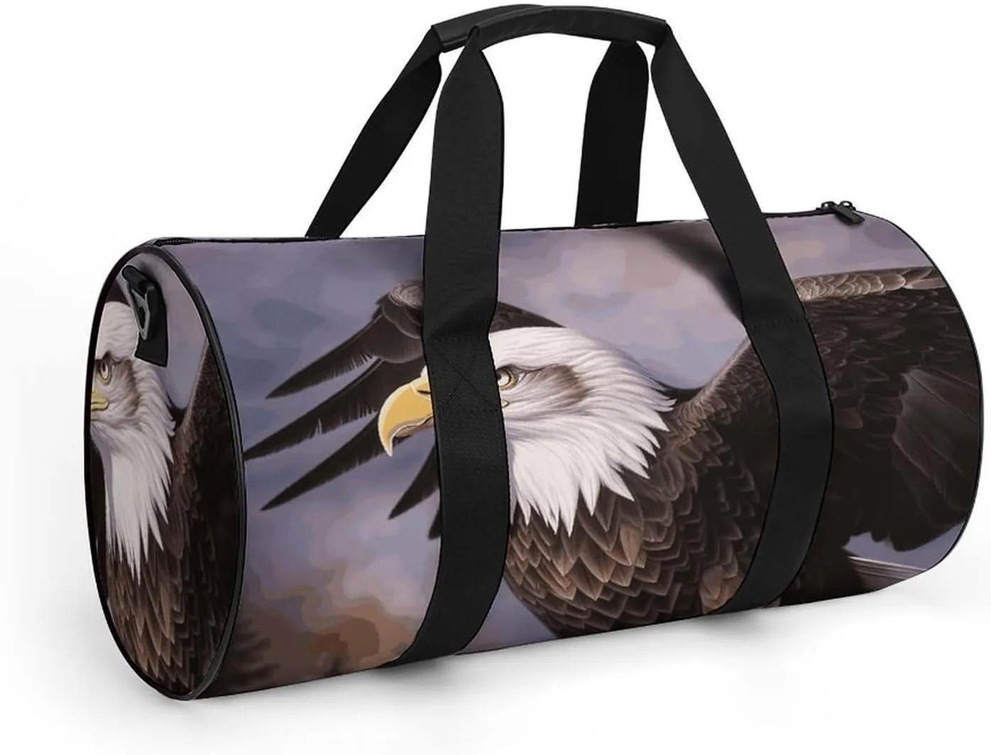 Gym Bag for Men Women Bald Eagle Duffel Bag Overnight Bag with Compartment Gym Sackpac