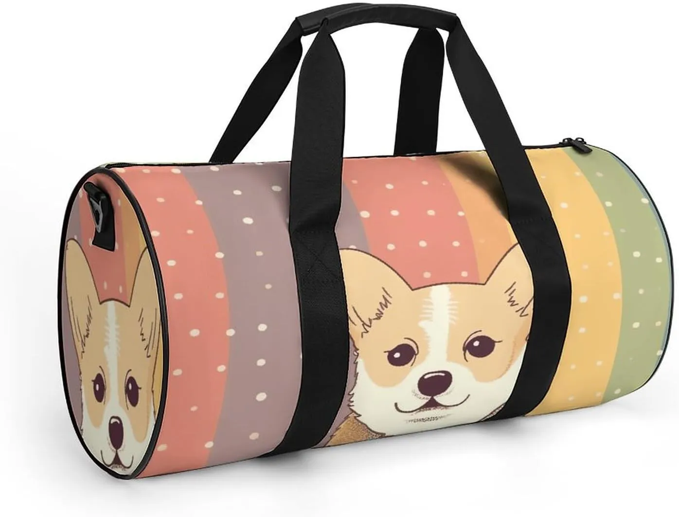 Gym Bag for Men Women Little Corgi Duffel Bag Overnight Bag with Compartment Gym Sackpac